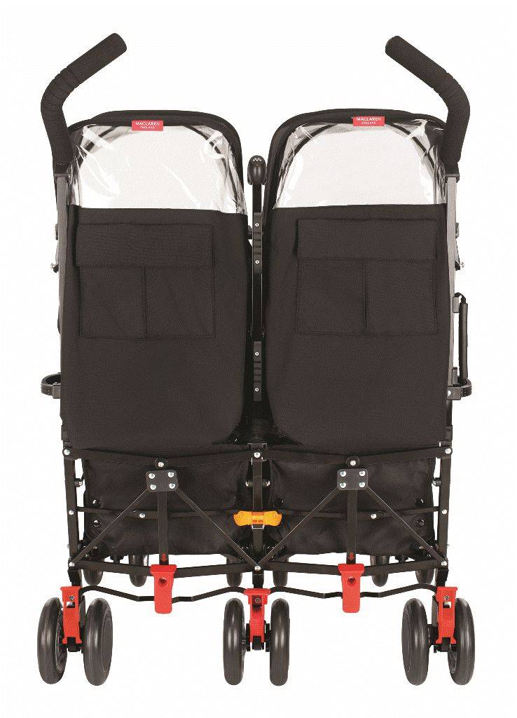 Poussette double cheap twin techno black